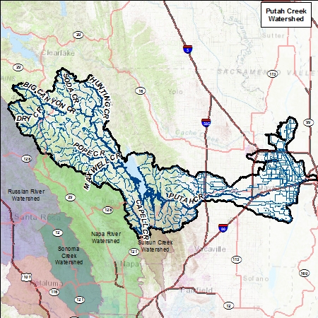 Putah River Map