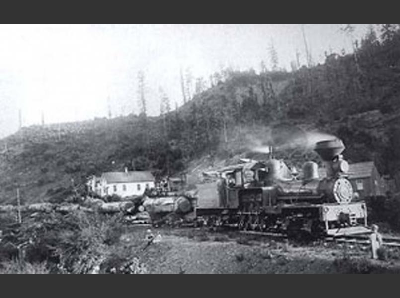 Early logging railroad