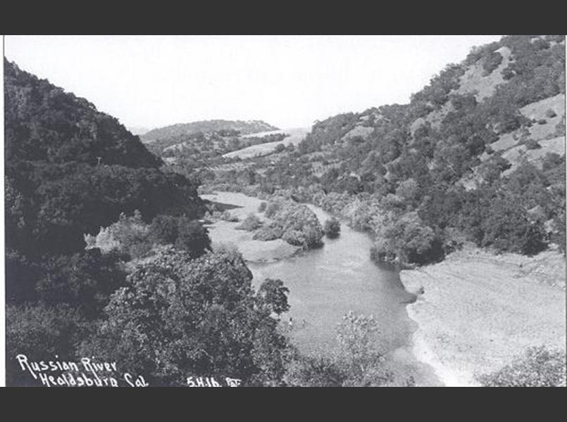 Russian River upstream of Healdsburg in 1916