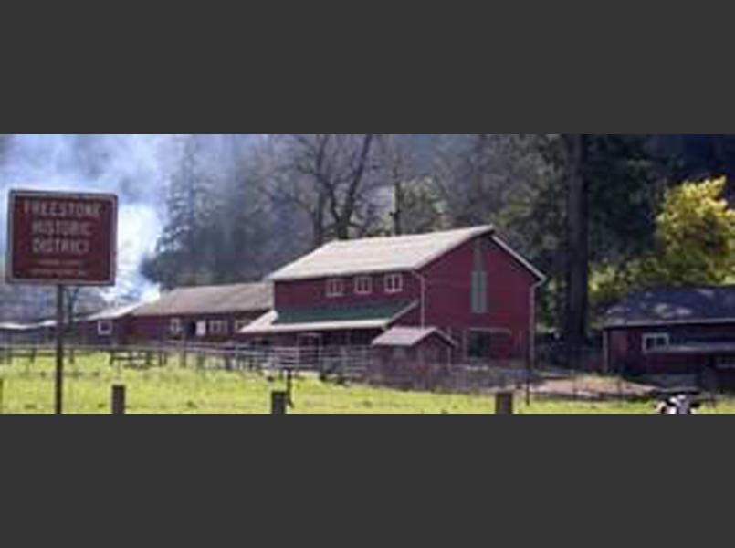 Freestone, one of the only towns in the Salmon Creek watershed, retains it 19th century character.