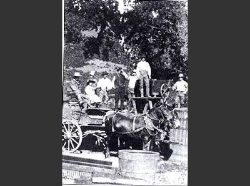 The Metzger Winery photographed here in 1885 was located in the Rincon Valley area, now an urban neighborhood