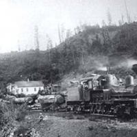 Early logging railroad