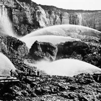 Massive destruction from hydraulic mining