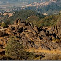 The Calistoga Palisades are made up of volcanic rock