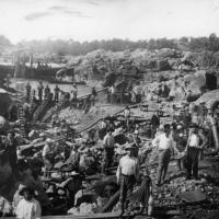 Placer mining in the American River